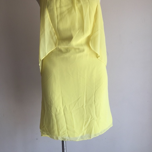 Cache Dress yellow size 8 NWT $178 chiffon - Picture 5 of 6